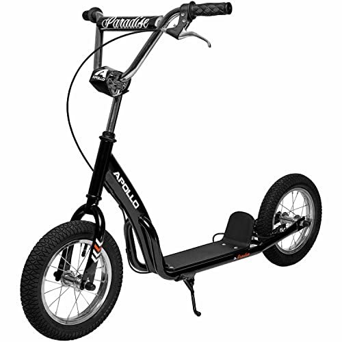 Apollo Trottinette Enfants Retro Paradise | Trottinette Grande Roues et Pneus Gonflables 12,5 Pouces | Trottinette pour Enfants et Ado | Trottinette Vintage Enfants avec Large Surface de Marche