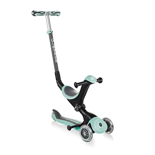 Globber - GO•UP Deluxe - Trottinette évolutive 3 Roues avec siège, pour Les Enfants de 15 Mois à 6 Ans, Vert Pastel