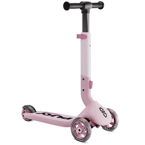 Puky Push | Scooter enfant à partir de 2 ans et plus, guidon réglable en hauteur, pliable et compact, pneus extra larges pour plus de sécurité, roues lumineuses, idéal pour les aventuriers et